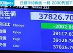 日経平均株価大暴落：2000円超の下げとその要因