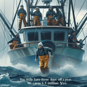 【画像】辛いけど儲かるマグロ漁船、年間休日3日で年収650万円wwwwwwww