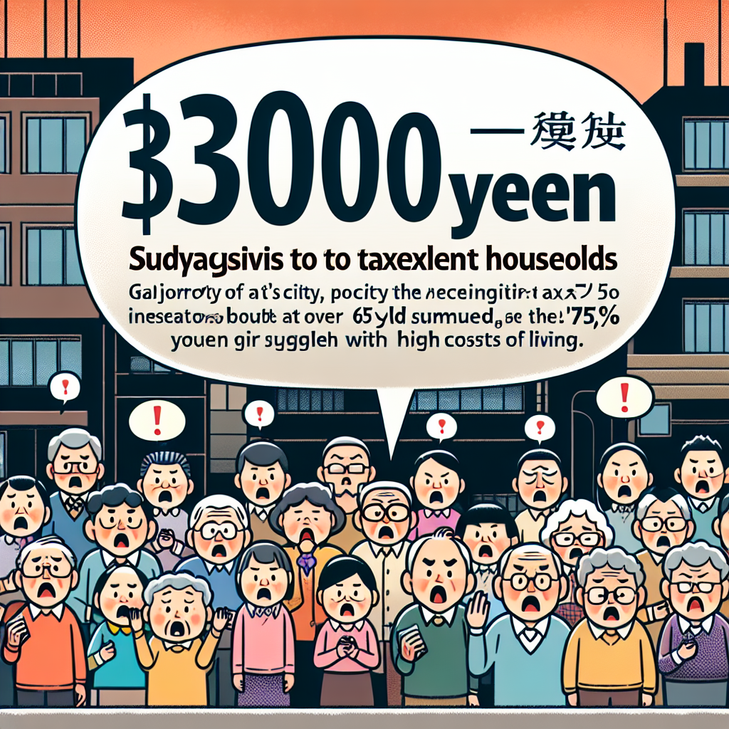 住民税非課税世帯へ3万円給付　現役世代から不満の声「不公平だ」　物価高で生活費増 給付対象のおよそ75％が65歳以上 [煮卵★]