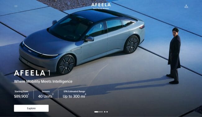 【朗報】ソニー・ホンダのEV『AFEELA1』量産試作始まった！ま？