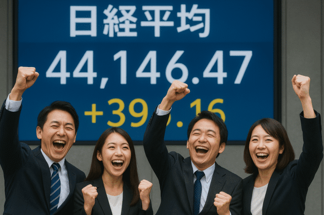 日経平均ついに4万4000円達成!これで大逆転やんけw