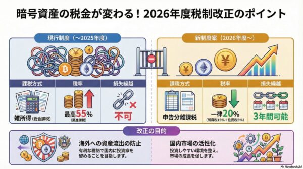 2026年の税制改正、暗号資産に超激震！俺らの資産どうなる？ｗｗｗ