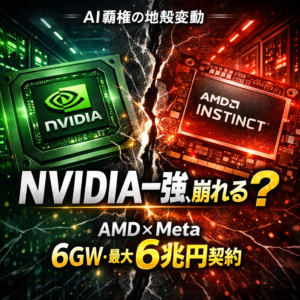 AI半導体市場は「NVIDIA独走」から「NVIDIA+AMD二強」へ