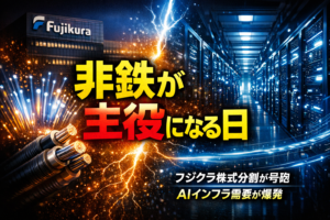 フジクラ株式分割が火付け役に――AIデータセンター×非鉄金属セクターの構造的成長