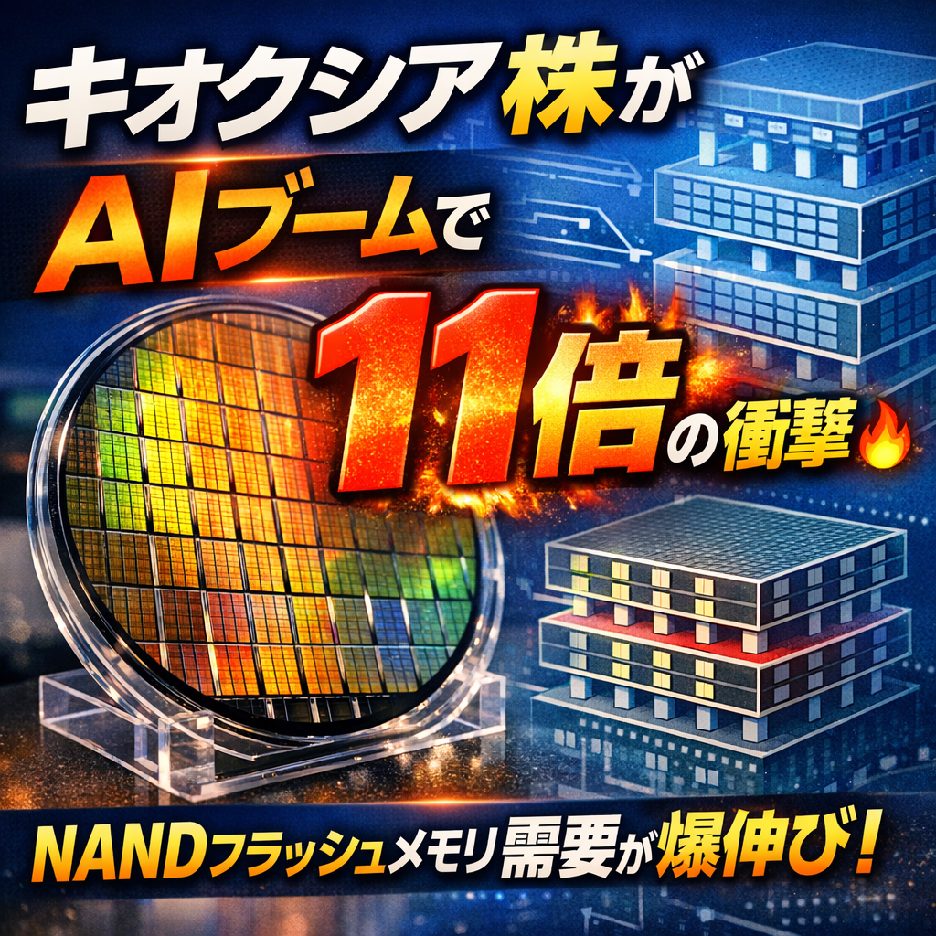 【朗報】キオクシア株がAIブームで株価11倍の衝撃