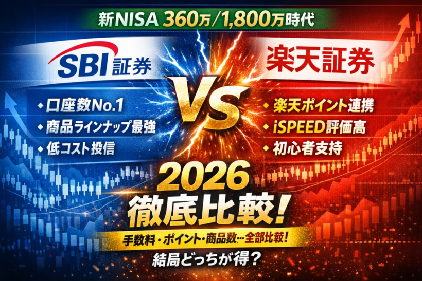 ネット証券 徹底比較 2026 SBI証券 vs 楽天証券
