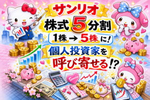 【朗報】サンリオ、5分割で個人投資家を呼び寄せる!?