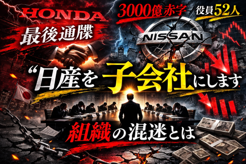 「日産を子会社にします」— ホンダが突きつけた最後通牒と、破談から1年で見えてきた日本自動車業界の未来