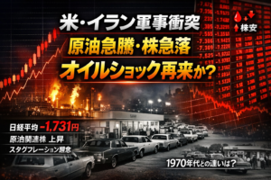 米・イラン軍事衝突で原油急騰・株急落──1970年代オイルショックの再来か？投資家が今すぐ確認すべきこと