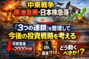 中東戦争・原油急騰・日本株急落「3つの連鎖」を整理して今後の投資戦略を考える
