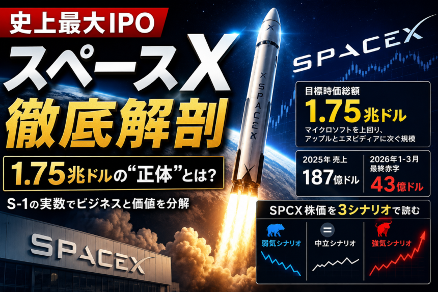 史上最大IPO「スペースX」徹底解剖 ―― 1.75兆ドルの“正体”と、SPCX株価をシナリオで読む