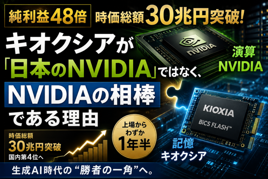 純利益48倍、時価総額30兆円。キオクシアが「日本のNVIDIA」ではなく、NVIDIAの相棒である理由