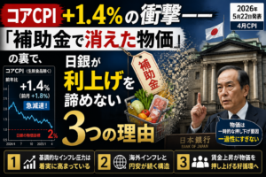 コアCPI＋1.4％の衝撃ーー｢補助金で消えた物価｣の裏で、日銀が利上げを諦めない3つの理由