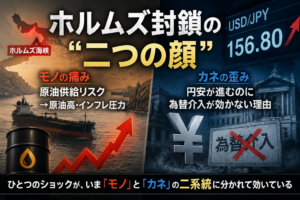 ホルムズ封鎖の“二つの顔”――実体経済への波及と、為替介入が効かない理由【2026年6月】