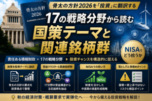 骨太の方針2026を「投資」に翻訳する ― 17の戦略分野から読む国策テーマと関連銘柄群、NISAでどう拾うか